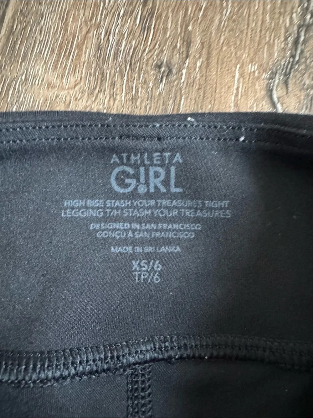 Athleta Girls Black Performance Leggings Size XS/6